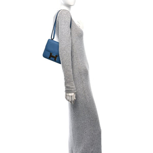 Hermes Epsom Constance 18 Bleu Azur
