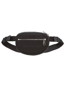 Luxury Burberry Logo Small Nylon Cannon Belt Bag Black