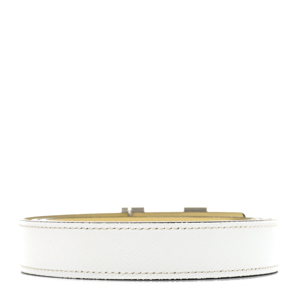 Hermes Swift Epsom 24mm Mini Martelee Constance Belt 90 Jaune Poussin White