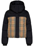 Luxury Burberry WoMen's Vintage Check Crop Reversible Padding Black Archive Beige