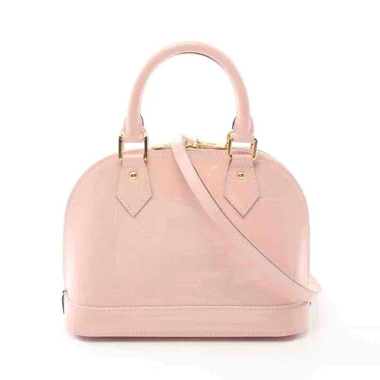 Louis Vuitton Light Pink Vernis Monogram Alma BB Handbag