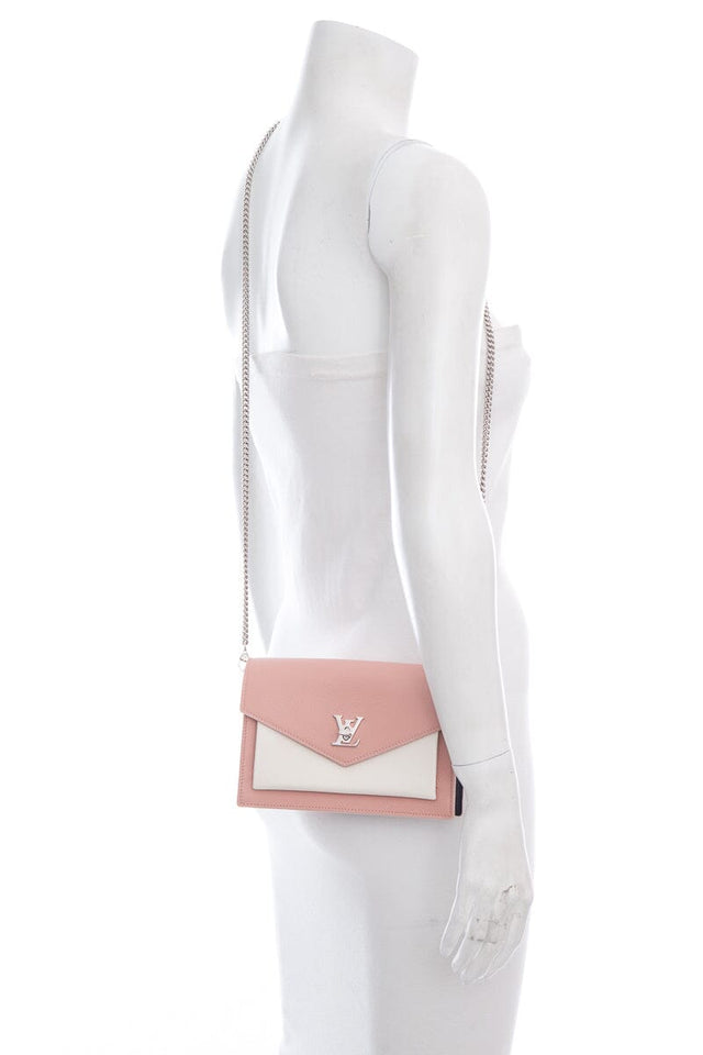 Louis Vuitton Pink Lock Me Pochette Cross-Body Clutch