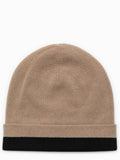 Luxury Burberry Cashmere Intarsia Logo Beanie Brown