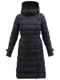 Luxury Burberry WoMen's Detachable Belted Long Padding Black