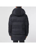 Luxury Burberry Logo Applique Nylon Padding Charcoal Grey