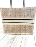 Dior LAMBSKIN SHEARLING CANNAGE LARGE BOOK TOTE BAG