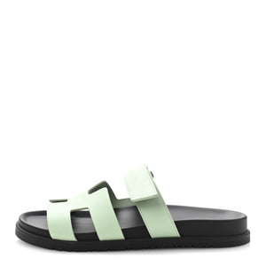 Hermes Epsom Womens Chypre Sandals 40 Vert Jade