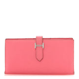 Hermes Epsom Bearn Gusset Wallet Rose Azalee