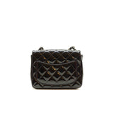 Chanel Quilted Patent Leather Mini Square Flap Bag
