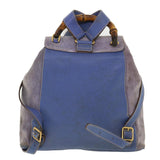 Gucci Backpack Suede Leather Blue cl359
