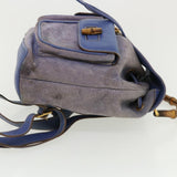 Gucci Backpack Suede Leather Blue cl359