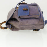 Gucci Backpack Suede Leather Blue cl359