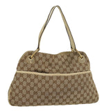 Gucci GG Canvas Shoulder Bag Beige White 121023 cl571