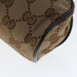 Gucci GG Canvas Pouch Leather Beige 138044 cl604