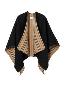 Burberry ICON STRIPE REVERSIBLE WOOL CAPE