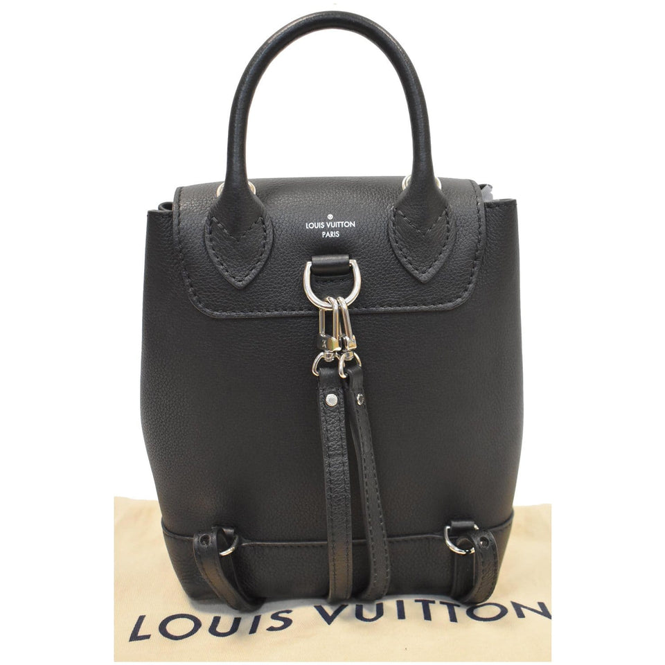 Louis Vuitton Lockme Calfskin Leather Backpack Bag Black