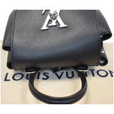 Louis Vuitton Lockme Calfskin Leather Backpack Bag Black