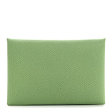 Hermes Epsom Calvi Card Case Vert Criquet
