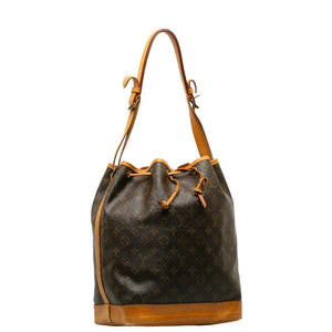 Louis Vuitton Monogram Noe Shoulder Bag Brown PVC Leather Lady Louis Vuitton