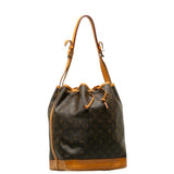 Louis Vuitton Monogram Noe Shoulder Bag Brown PVC Leather Lady Louis Vuitton