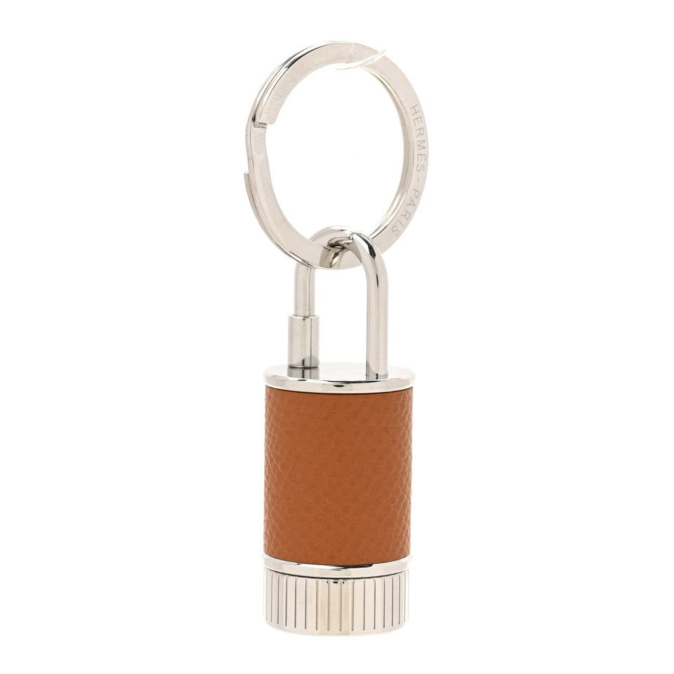Hermes Palladium Epsom Taille-Crayon Cadena Lock Gold