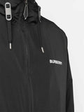 Luxury Burberry Men's Horseferry Logo Hooded Jacket Black