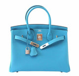 HermesBirkin 30 Turquoise Bag PHW