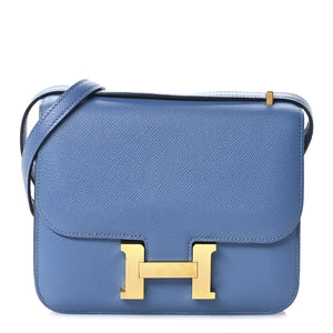 Hermes Epsom Constance 18 Bleu Azur