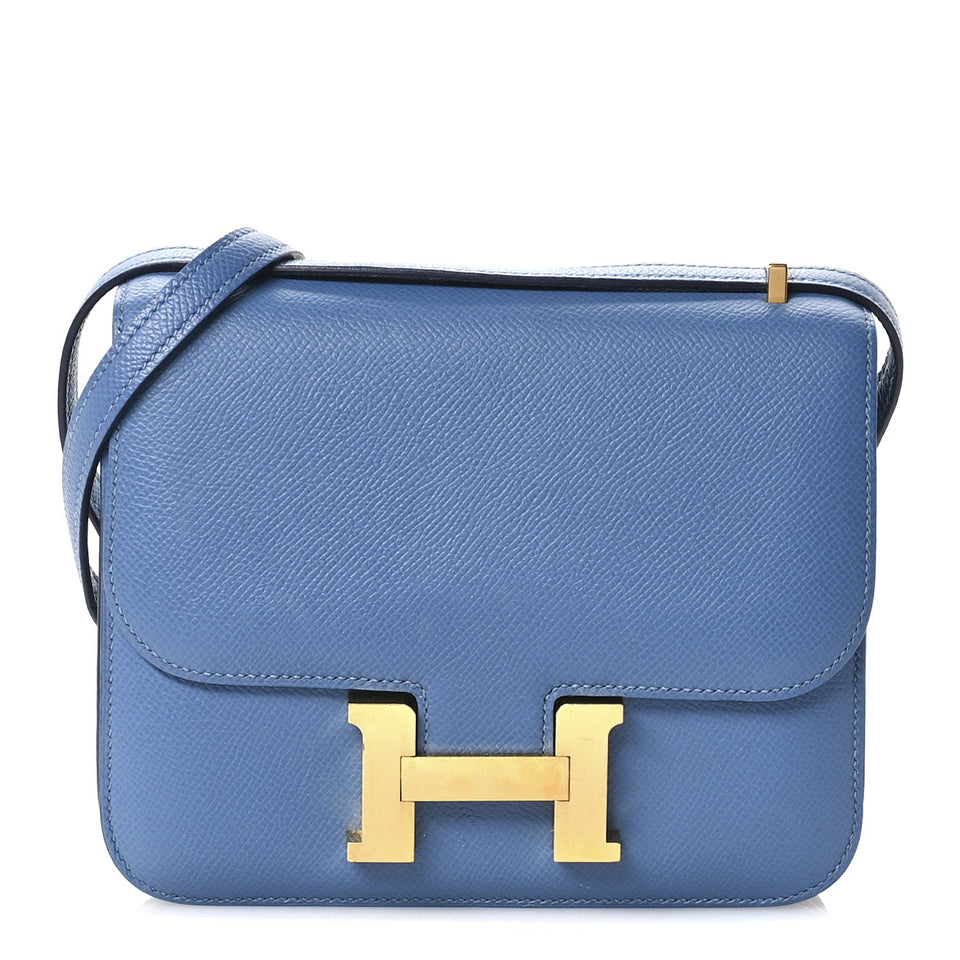 Hermes Epsom Constance 18 Bleu Azur