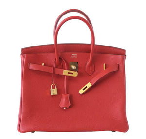 HermesBirkin 35 Vermillion Togo Bag GHW