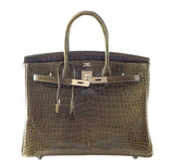 HermesBirkin 35 Vert Veronese Crocodile Bag