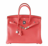 HermesBirkin 35 Rose Jaipur Bag Clemence PHW