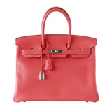 HermesBirkin 35 Rose Jaipur Bag Clemence PHW