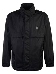 Luxury Burberry Packaway Monogram Windbreaker Black