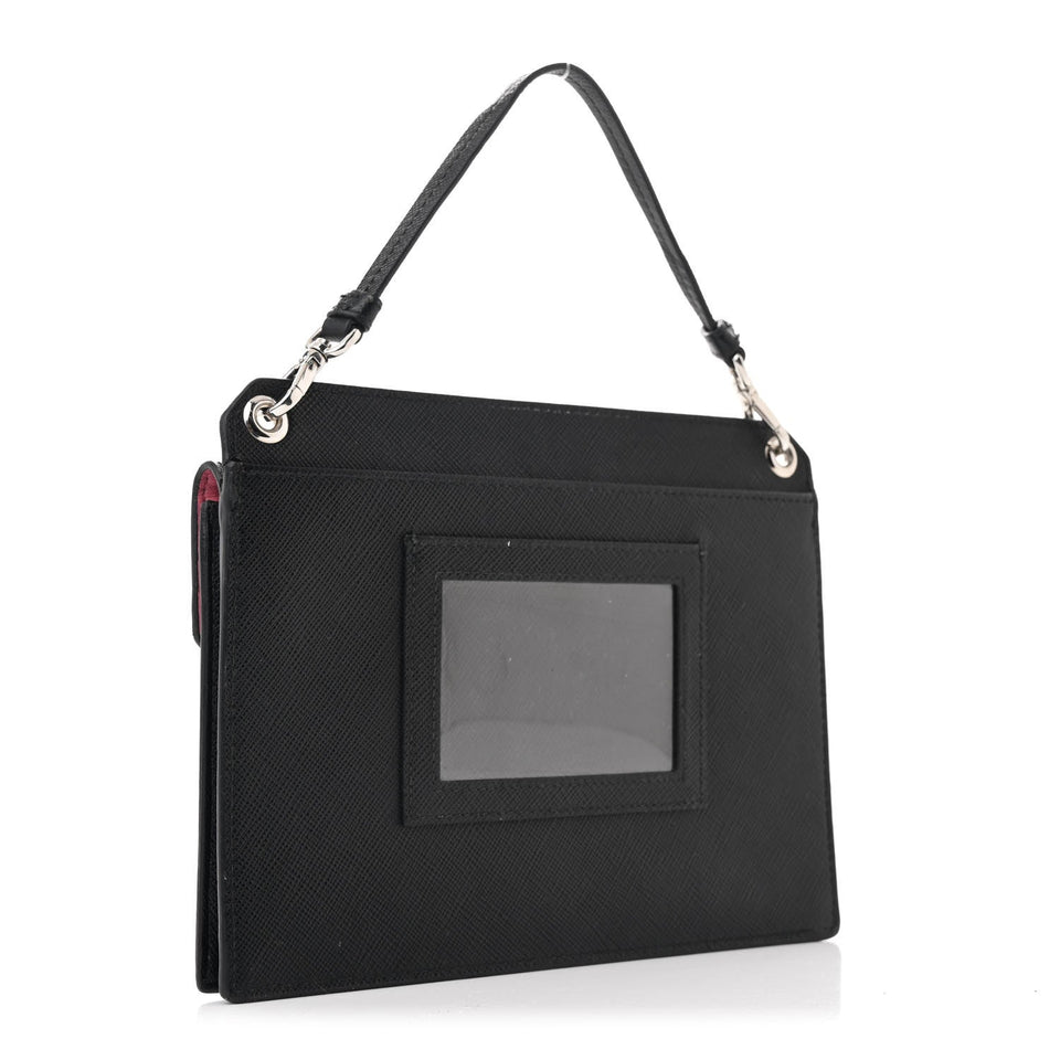 Saffiano Pradamalia Mini Bag Black Begonia