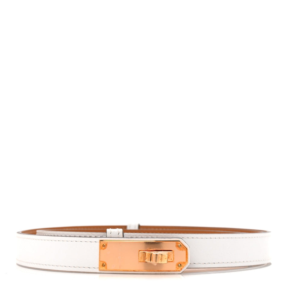 Hermes Epsom Kelly Belt White