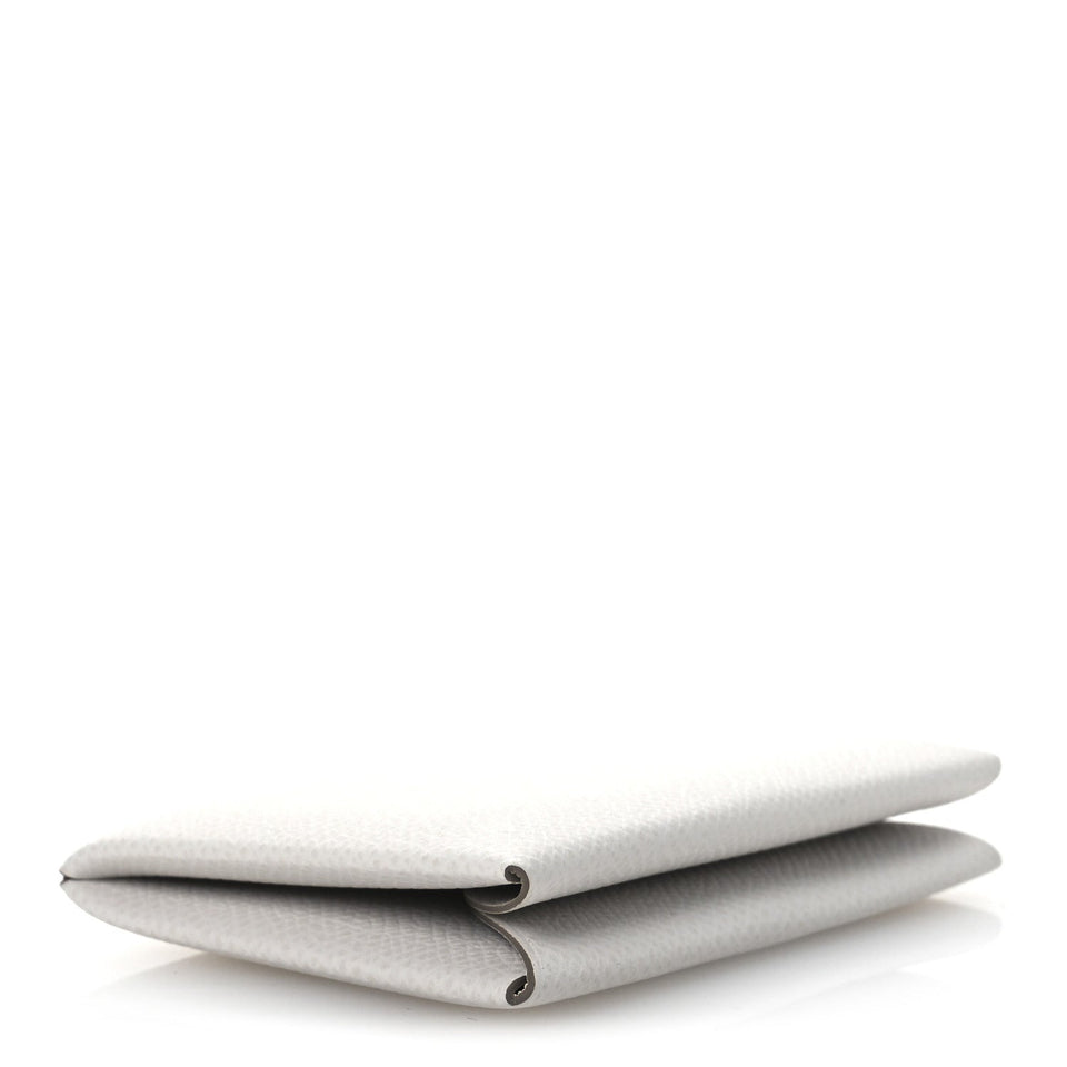 Hermes Epsom Calvi Card Case Mushroom