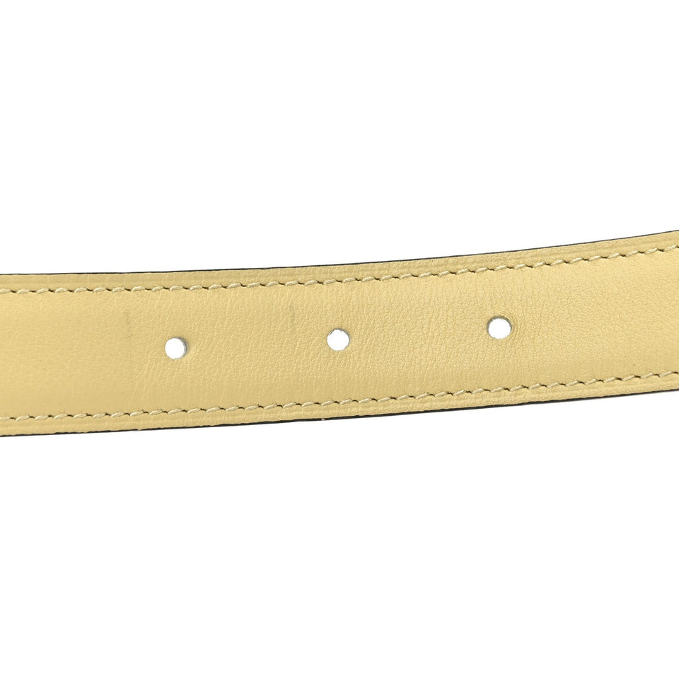 Hermes Swift Epsom 24mm Mini Martelee Constance Belt 90 Jaune Poussin White