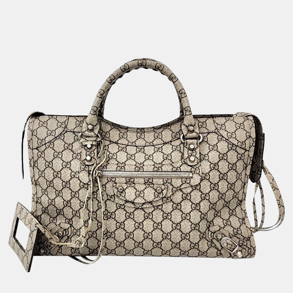 Gucci x Luxury Balenciaga Trending 2025 Beige The Hacker Project Medium Neo Classic Bag