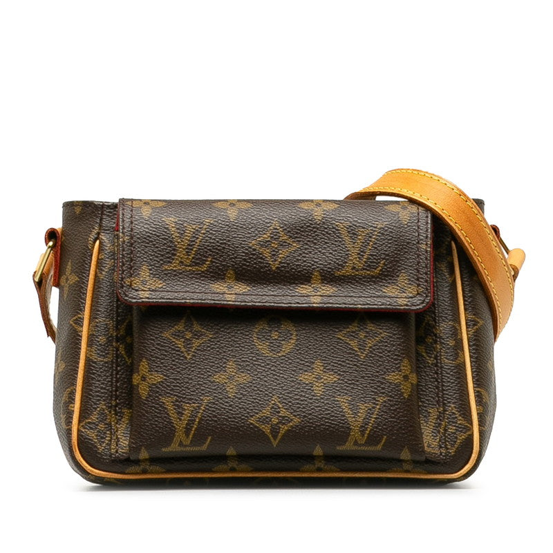 Louis Vuitton Monogram Vivacité PM Diagonal Shoulder Bag Brown