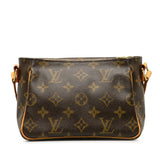 Louis Vuitton Monogram Vivacité PM Diagonal Shoulder Bag Brown