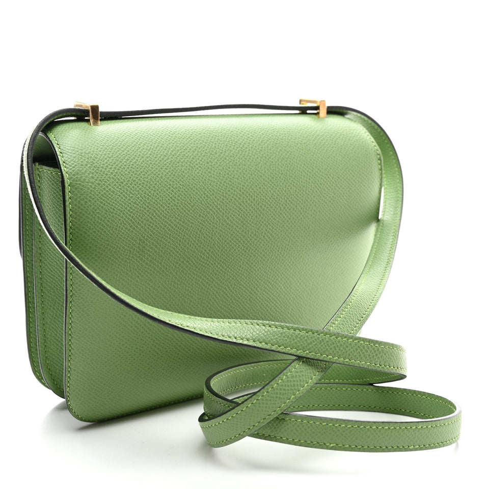 Hermes Epsom Constance 18 Vert Criquet