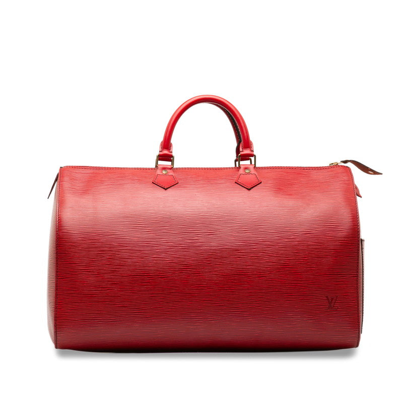 Louis Vuitton Epi Boston Bag Handbag Castilian Red Ladies