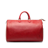 Louis Vuitton Epi Boston Bag Handbag Castilian Red Ladies
