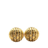 Chanel Gold Plated Coco Mark Vintage Earrings
