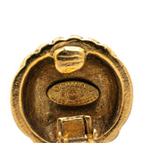 Chanel Gold Plated Coco Mark Vintage Earrings