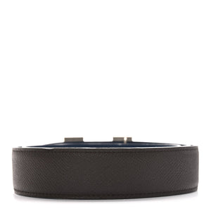 Hermes Epsom 32mm H Belt 90 36 Chocolate Bleu De Malte