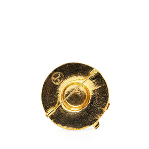 Chanel Gold Plated Straw Hat Ribbon Brooch