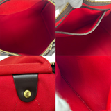 Louis Vuitton Handbag Boston Speedy 30 Damier Ebene Gold Metal