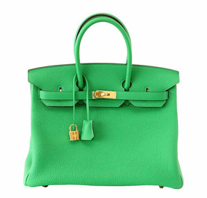 HermesBirkin 35 Bamboo Bag GHW